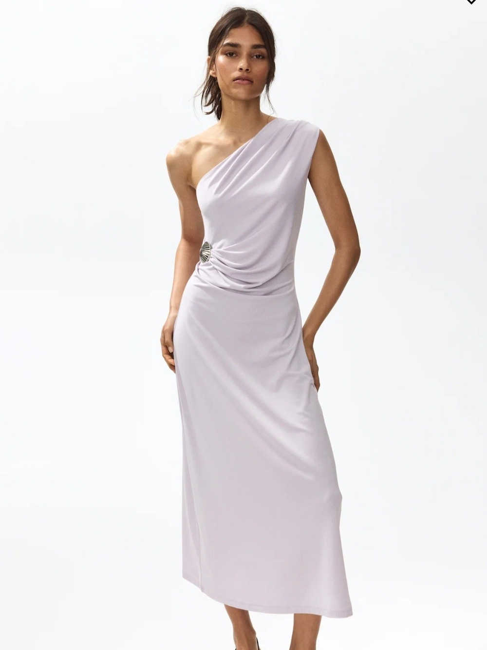H&M Draped One Shoulder Dress